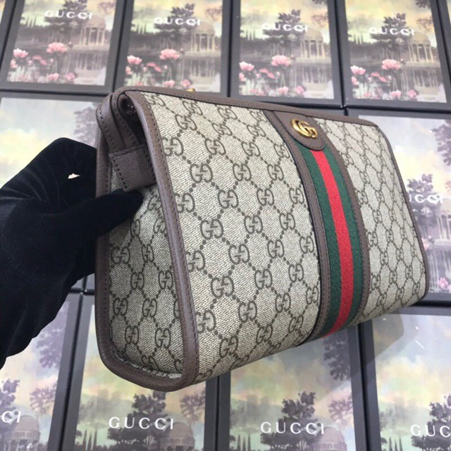 Gucci手包 598234 古馳新款Ophidia系列 GG洗漱包 Gucci手拿包  gqy3078